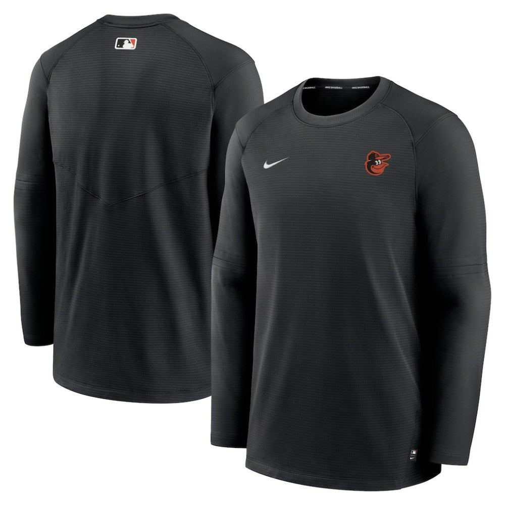 Baltimore Orioles Authentic Collection Logo Performance Long Sleeve T-Shirt Black | Nike