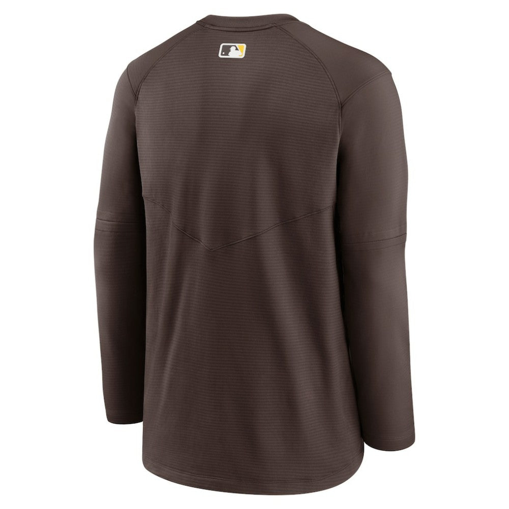 San Diego Padres Authentic Collection Logo Performance Long Sleeve T-Shirt Brown | Nike