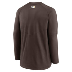 San Diego Padres Authentic Collection Logo Performance Long Sleeve T-Shirt Brown | Nike