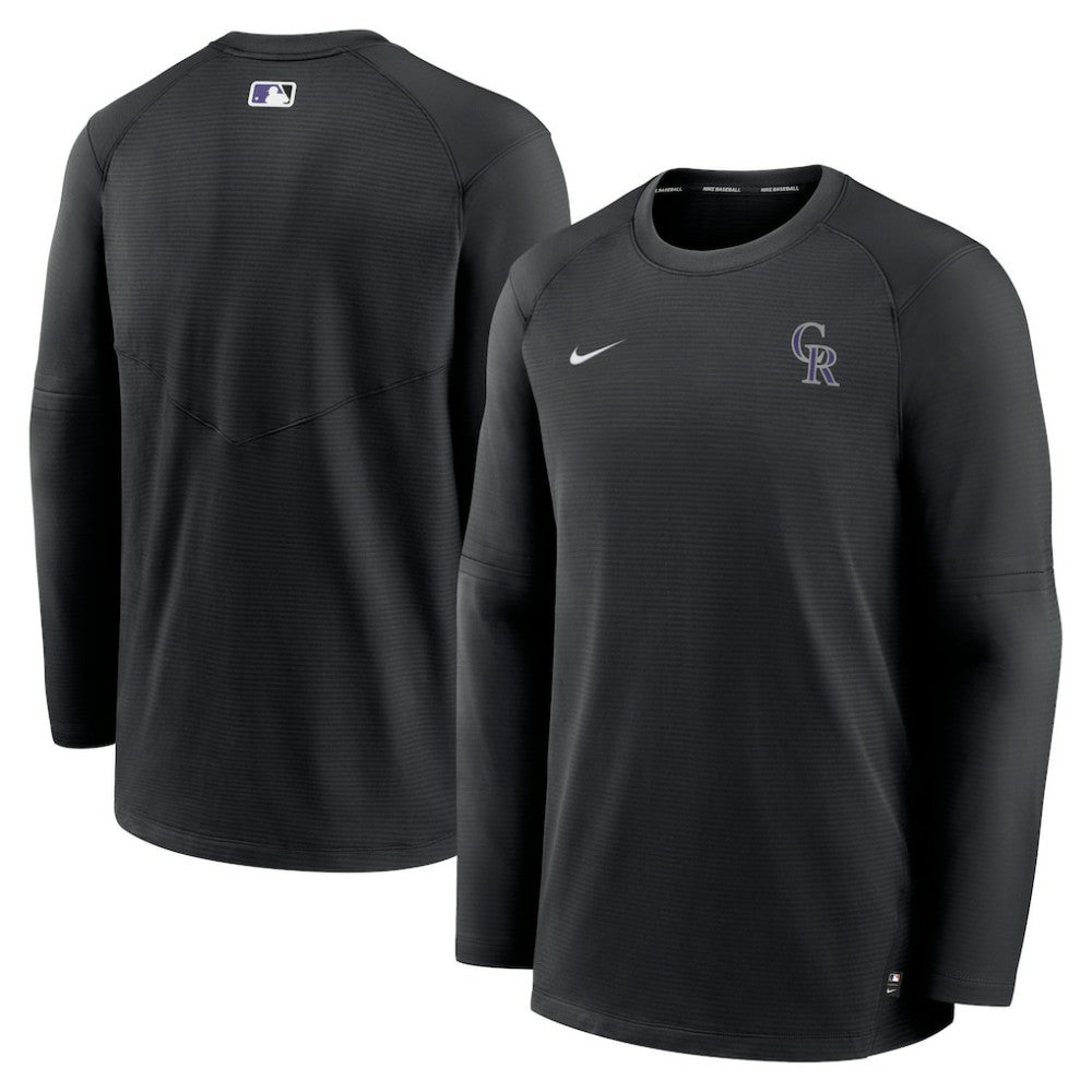 Colorado Rockies Authentic Collection Logo Performance Long Sleeve T-Shirt Black | Nike