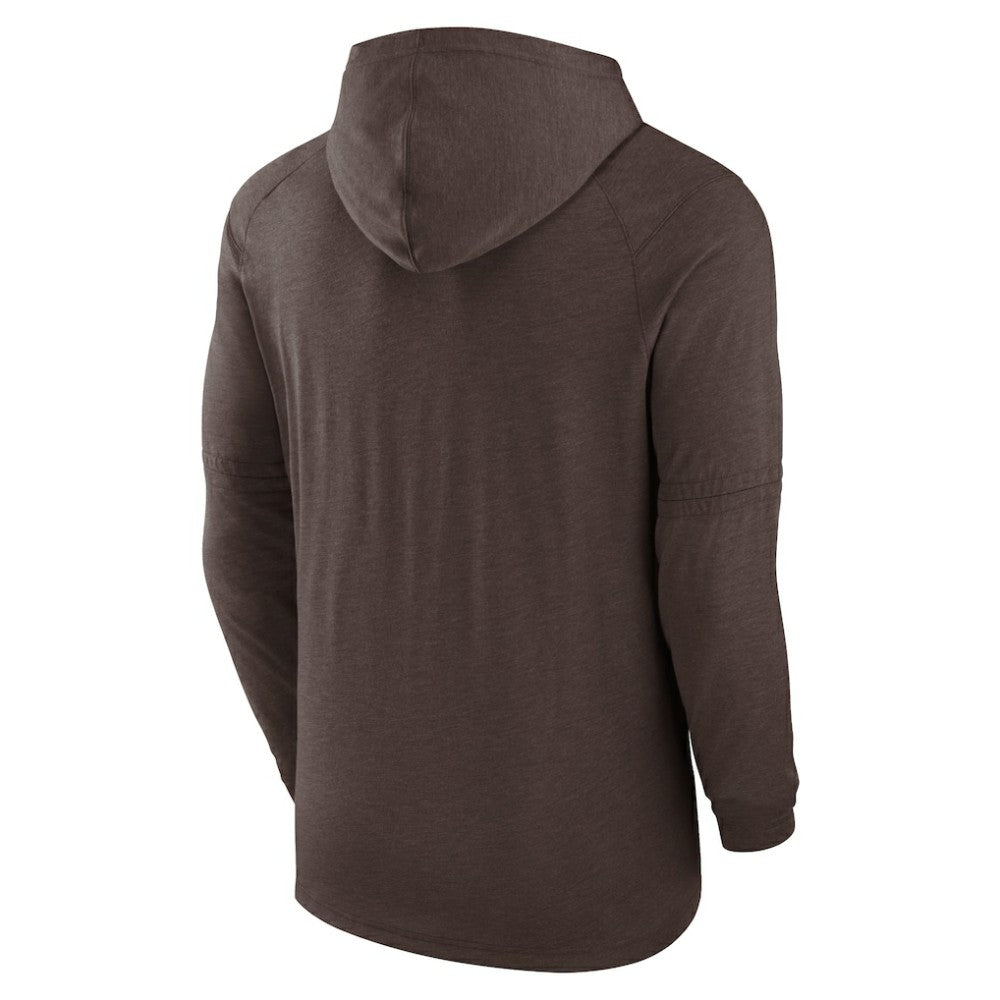 San Diego Padres Authentic Collection Lightweight Dri-FIT Hooded Pullover Brown | Nike