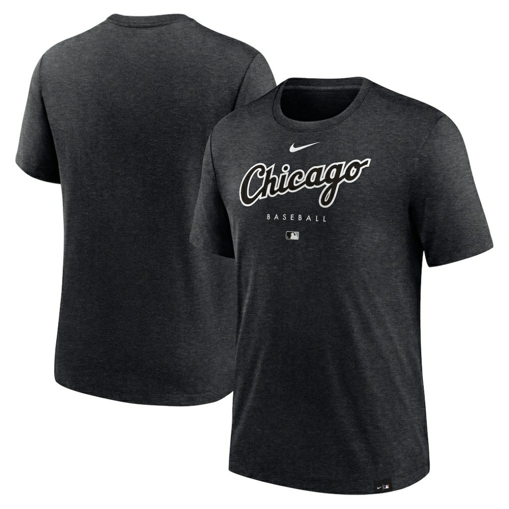 Chicago White Sox Authentic Collection Early Work Tri-Blend Performance T-Shirt Heather Black | Nike