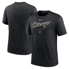 Chicago White Sox Authentic Collection Early Work Tri-Blend Performance T-Shirt Heather Black | Nike