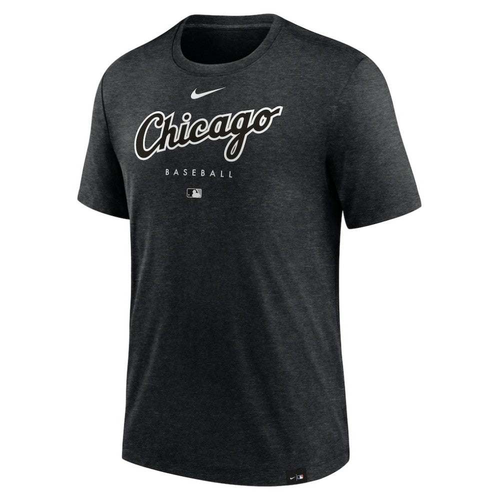 Chicago White Sox Authentic Collection Early Work Tri-Blend Performance T-Shirt Heather Black | Nike