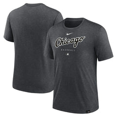 Chicago White Sox Authentic Collection Early Work Tri-Blend Performance T-Shirt Heather Charcoal | Nike