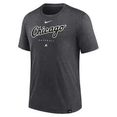 Chicago White Sox Authentic Collection Early Work Tri-Blend Performance T-Shirt Heather Charcoal | Nike