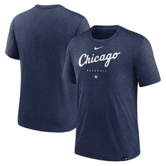 Chicago White Sox Authentic Collection Early Work Tri-Blend Performance T-Shirt Heather Navy | Nike