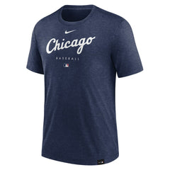 Chicago White Sox Authentic Collection Early Work Tri-Blend Performance T-Shirt Heather Navy | Nike