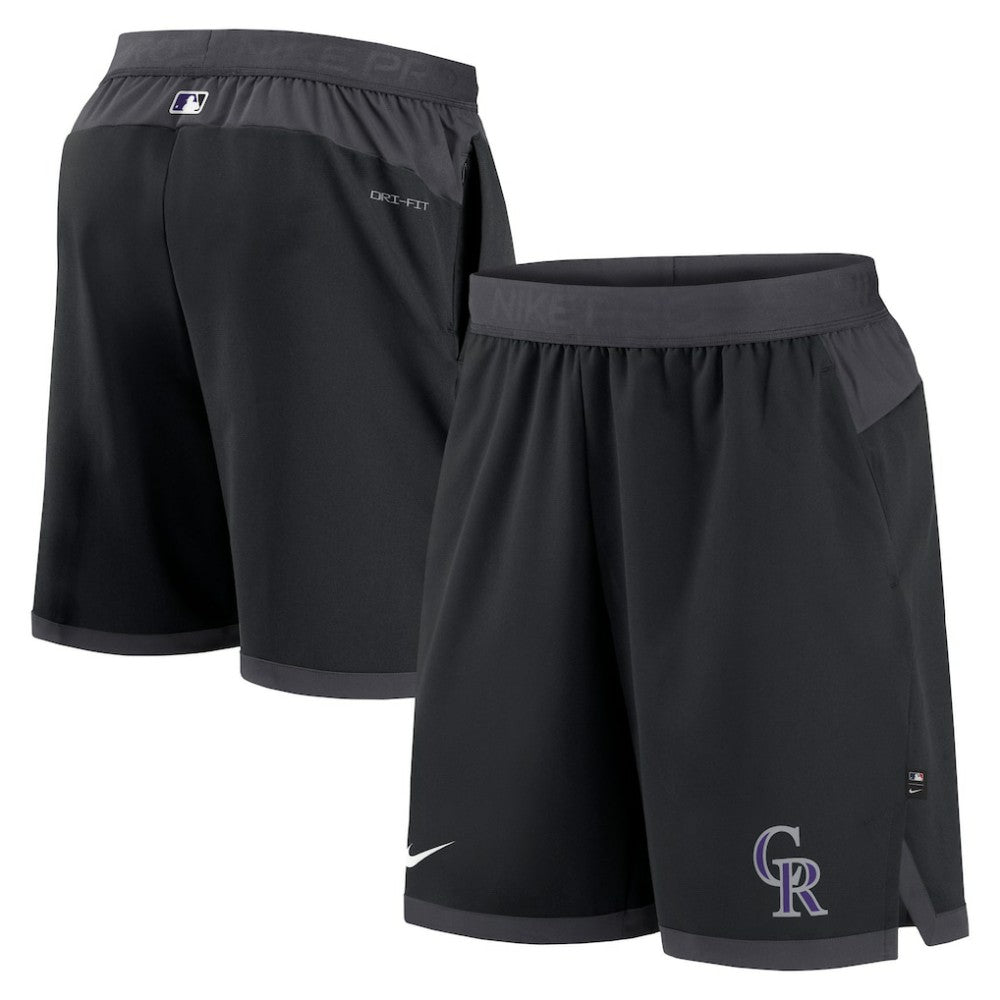 Colorado Rockies Authentic Collection Flex Vent Performance Shorts Black | Nike
