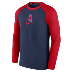 Los Angeles Angels Authentic Collection Game Raglan Performance Long Sleeve T-Shirt Navy | Nike
