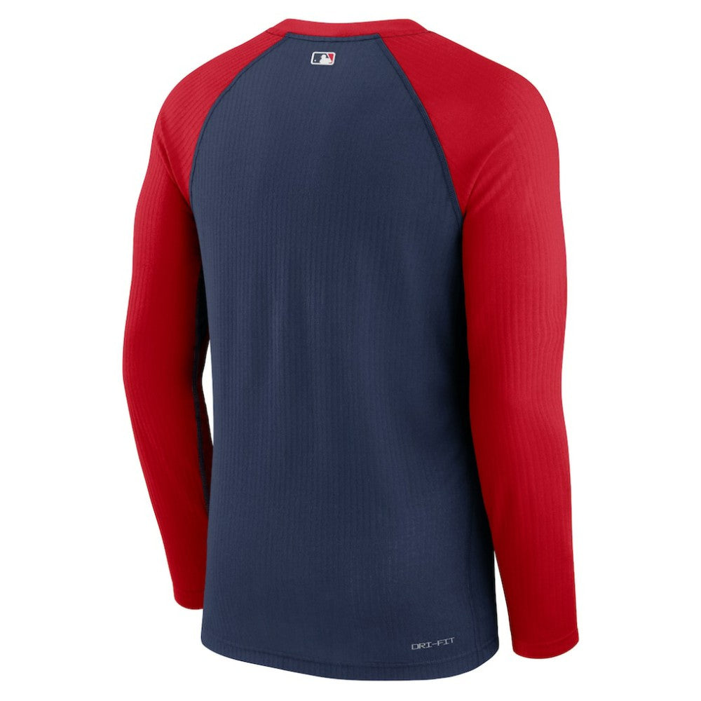Los Angeles Angels Authentic Collection Game Raglan Performance Long Sleeve T-Shirt Navy | Nike