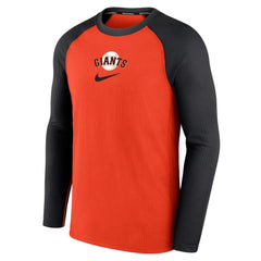San Francisco Giants Authentic Collection Game Raglan Performance Long Sleeve T-Shirt Orange | Nike