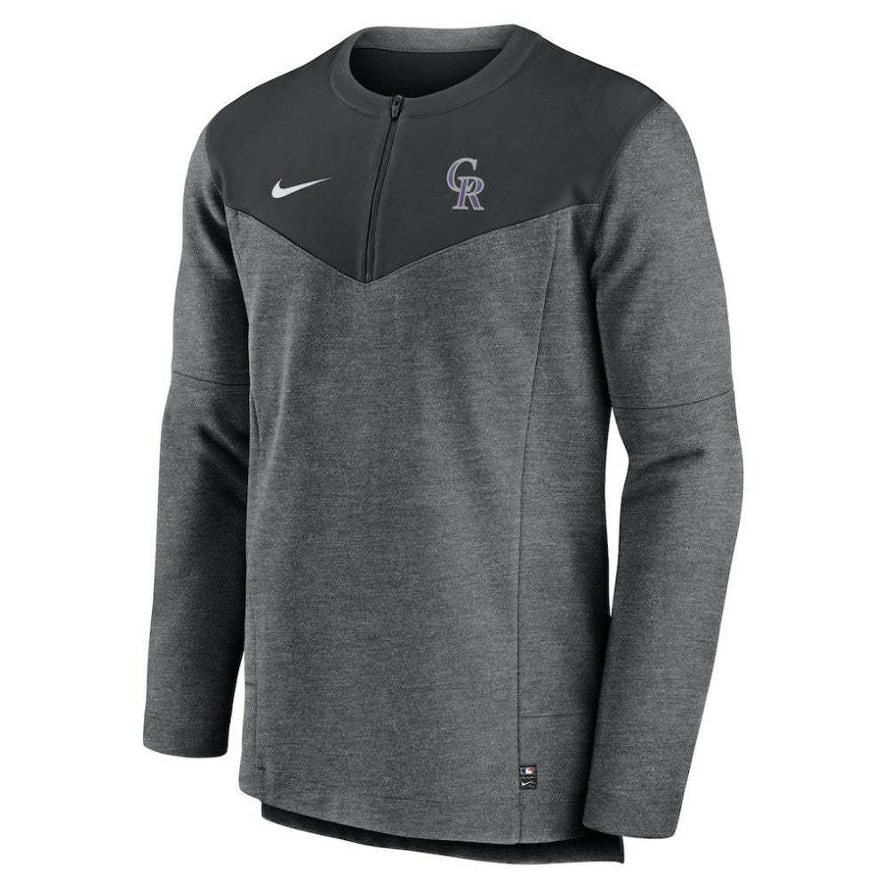 Colorado Rockies Authentic Collection Game Time Performance Half-Zip Top Black | Nike