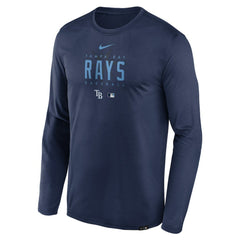 Tampa Bay Rays Authentic Collection Team Logo Legend Performance Long Sleeve T-Shirt Navy | Nike