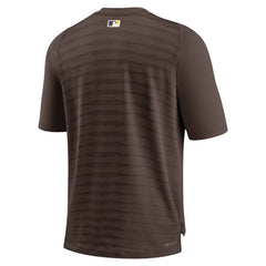 San Diego Padres Authentic Collection Pregame Raglan Performance V-Neck T-Shirt Brown | Nike