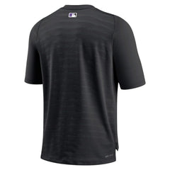 Colorado Rockies Authentic Collection Pregame Raglan Performance V-Neck T-Shirt Black | Nike