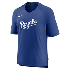 Kansas City Royals Authentic Collection Pregame Raglan Performance V-Neck T-Shirt Royal | Nike