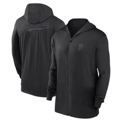 San Francisco Giants Authentic Collection Travel Performance Lightweight Full-Zip Hoodie Black | Nike