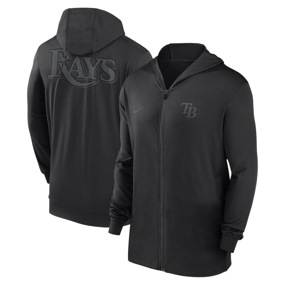 Tampa Bay Rays Authentic Collection Travel Performance Lightweight Full-Zip Hoodie Black | Nike