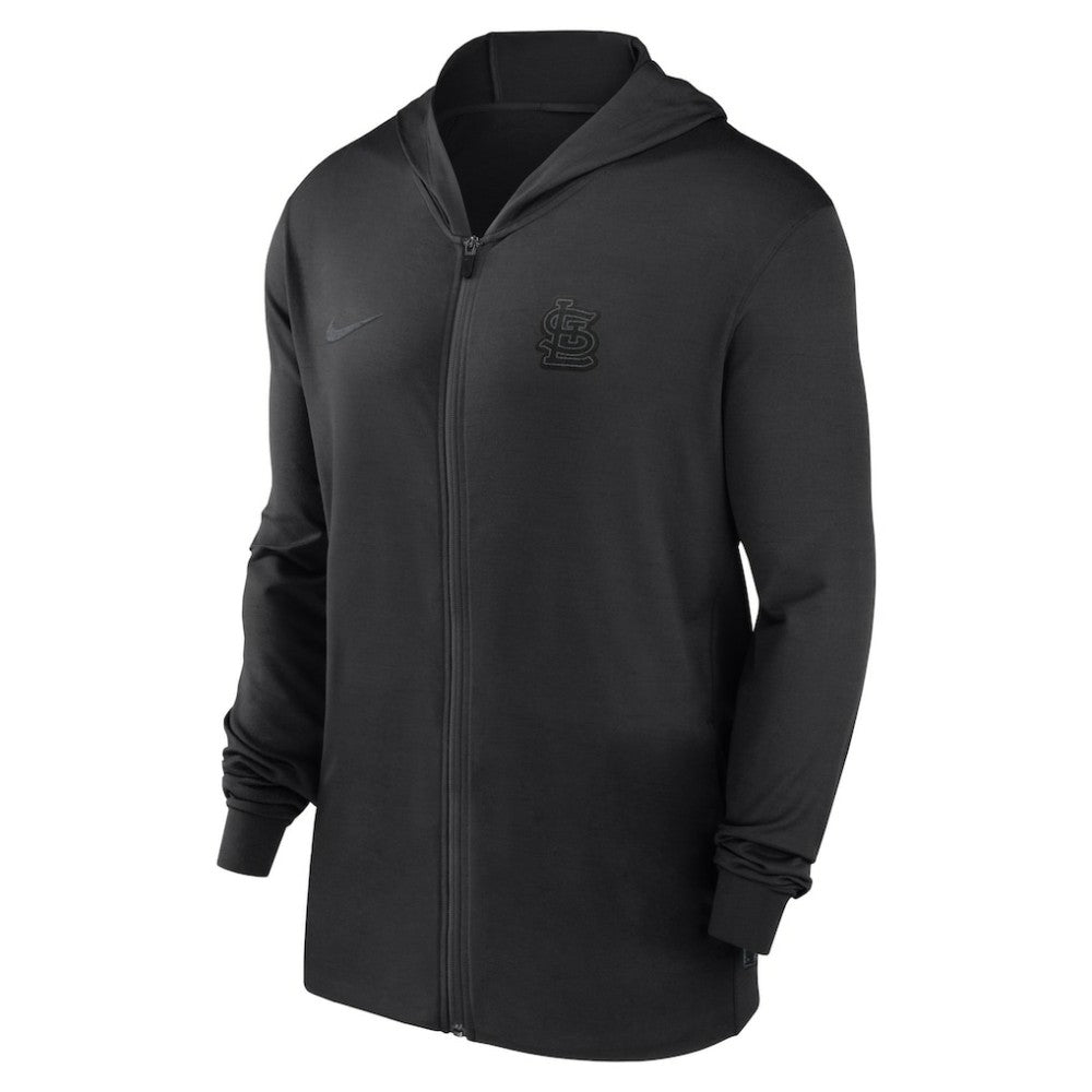 St. Louis Cardinals Authentic Collection Travel Performance Lightweight Full-Zip Hoodie Black | Nike