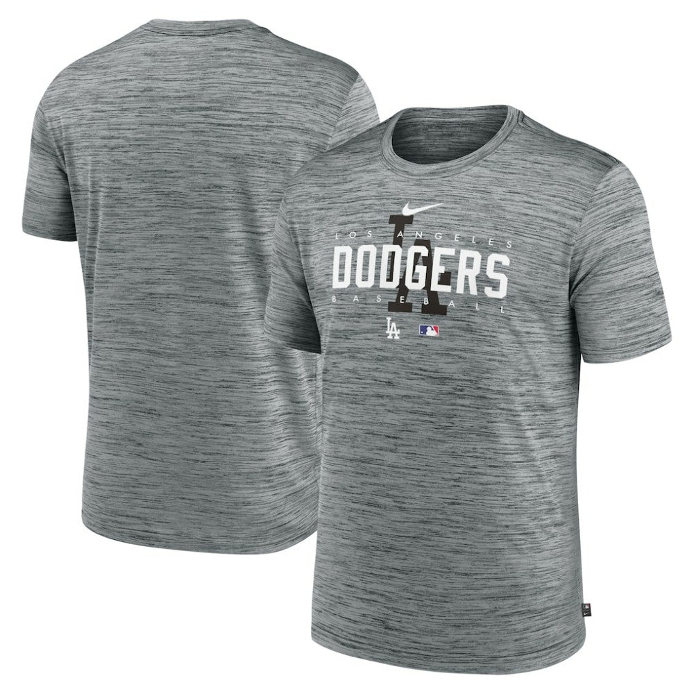 Los Angeles Dodgers Authentic Collection Velocity Performance Practice T-Shirt Heather Gray | Nike
