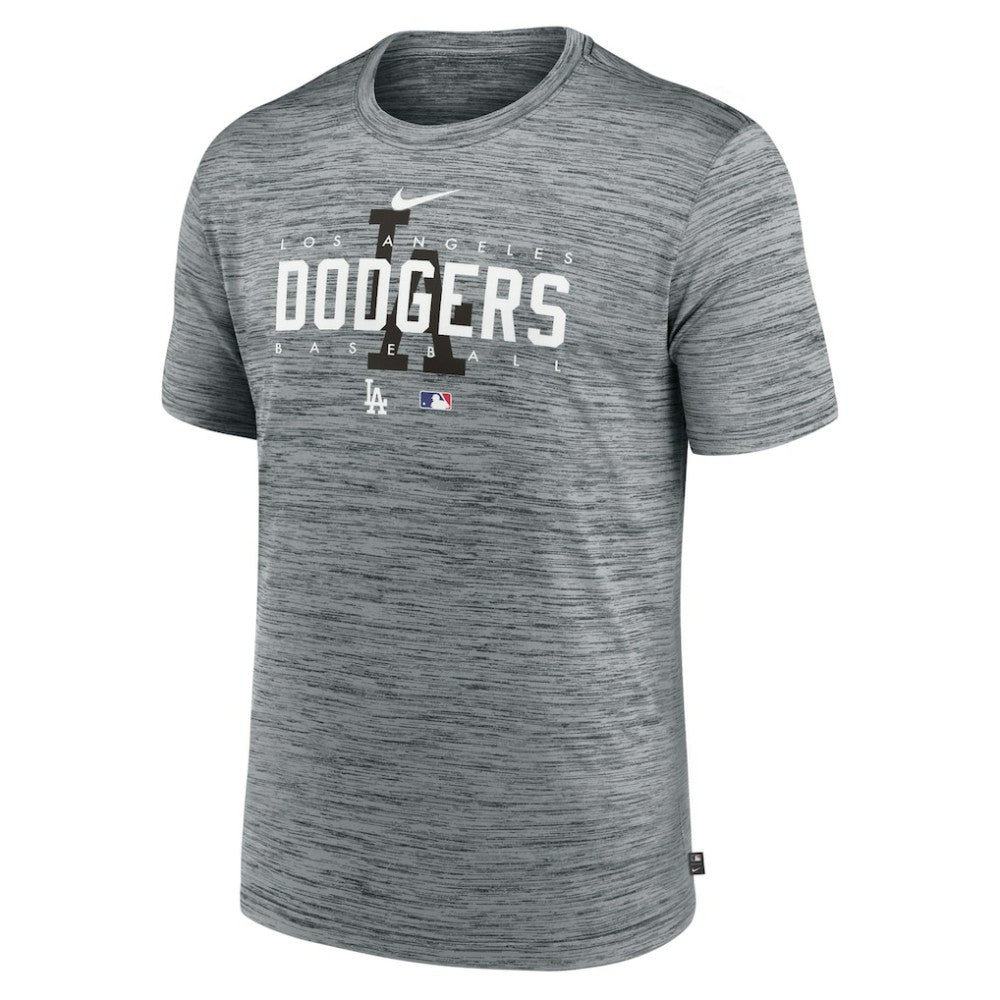 Los Angeles Dodgers Authentic Collection Velocity Performance Practice T-Shirt Heather Gray | Nike