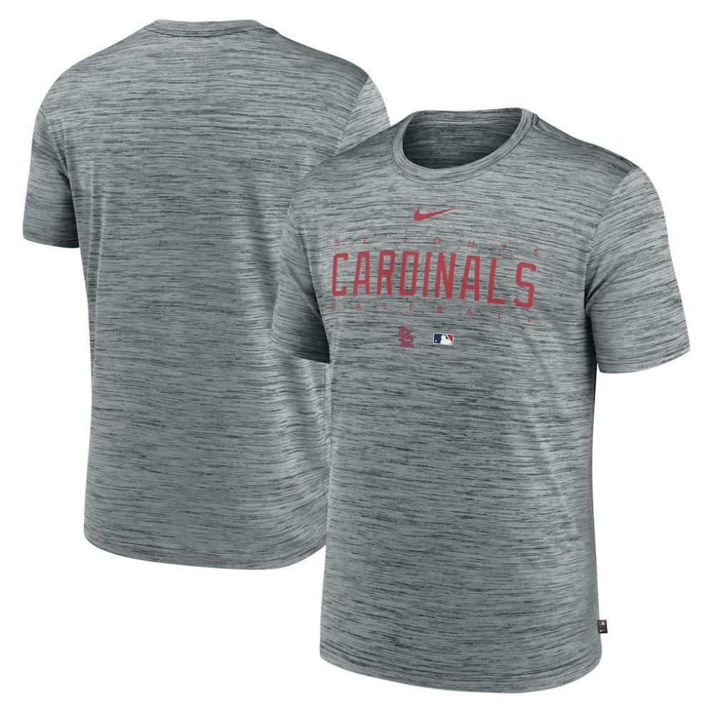 St. Louis Cardinals Authentic Collection Velocity Performance Practice T-Shirt Heather Gray | Nike