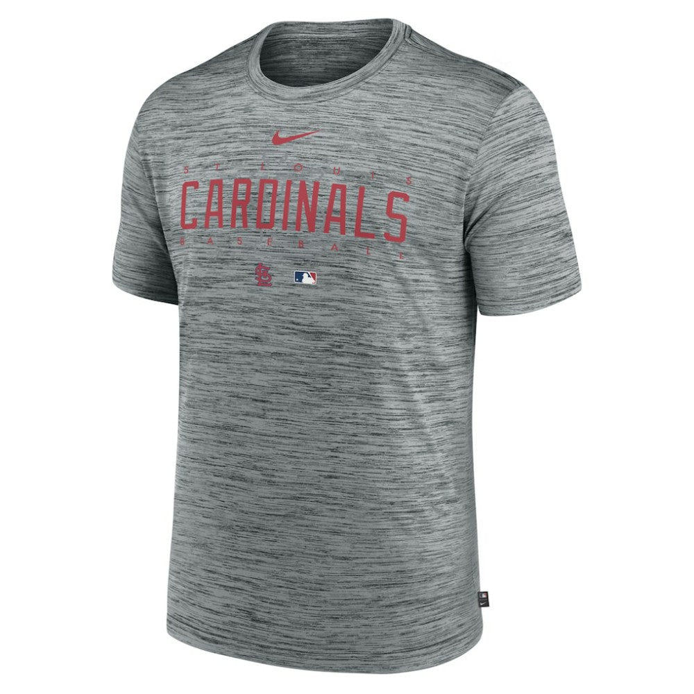St. Louis Cardinals Authentic Collection Velocity Performance Practice T-Shirt Heather Gray | Nike