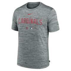 St. Louis Cardinals Authentic Collection Velocity Performance Practice T-Shirt Heather Gray | Nike