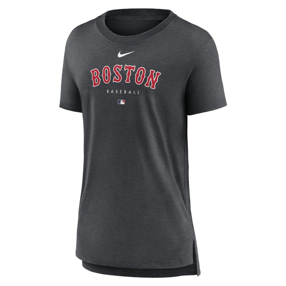 Boston Red Sox Women's Authentic Collection Early Work Tri-Blend T-Shirt Heather Charcoal | Nike