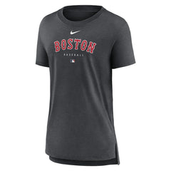 Boston Red Sox Women's Authentic Collection Early Work Tri-Blend T-Shirt Heather Charcoal | Nike