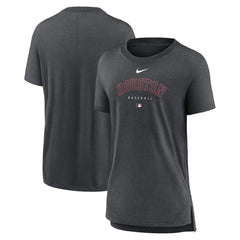 Houston Astros Women's Authentic Collection Early Work Tri-Blend T-Shirt Heather Charcoal | Nike