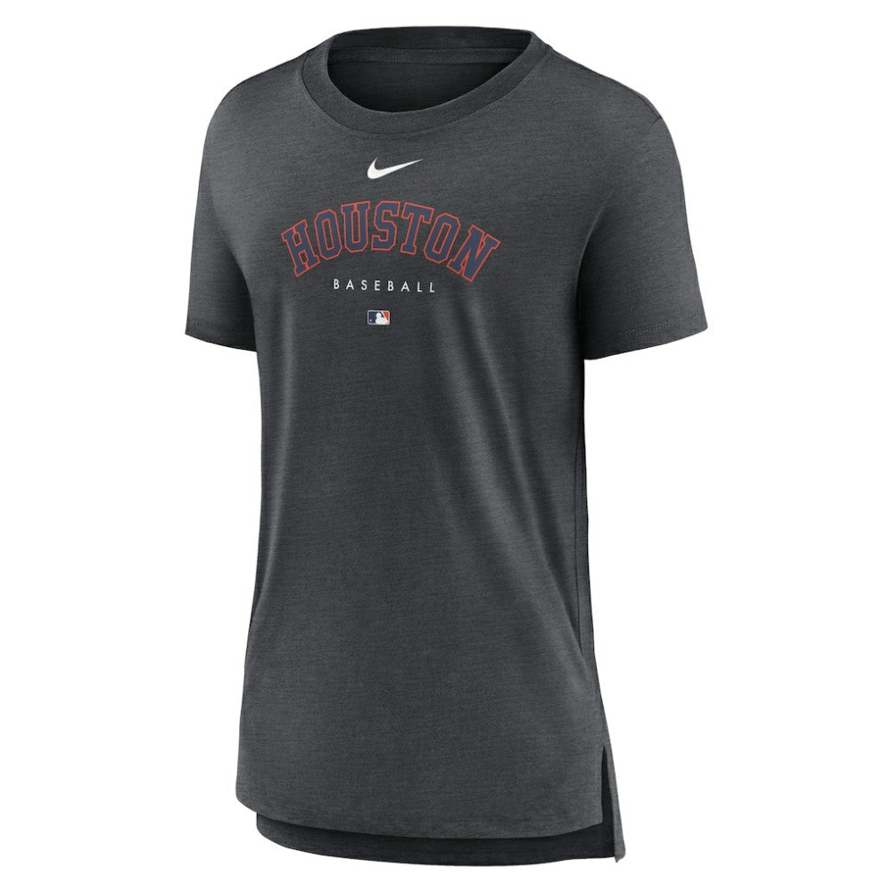 Houston Astros Women's Authentic Collection Early Work Tri-Blend T-Shirt Heather Charcoal | Nike