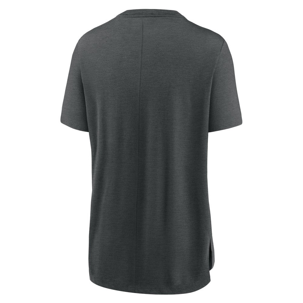 Milwaukee Brewers Women's Authentic Collection Early Work Tri-Blend T-Shirt Heather Charcoal | Nike