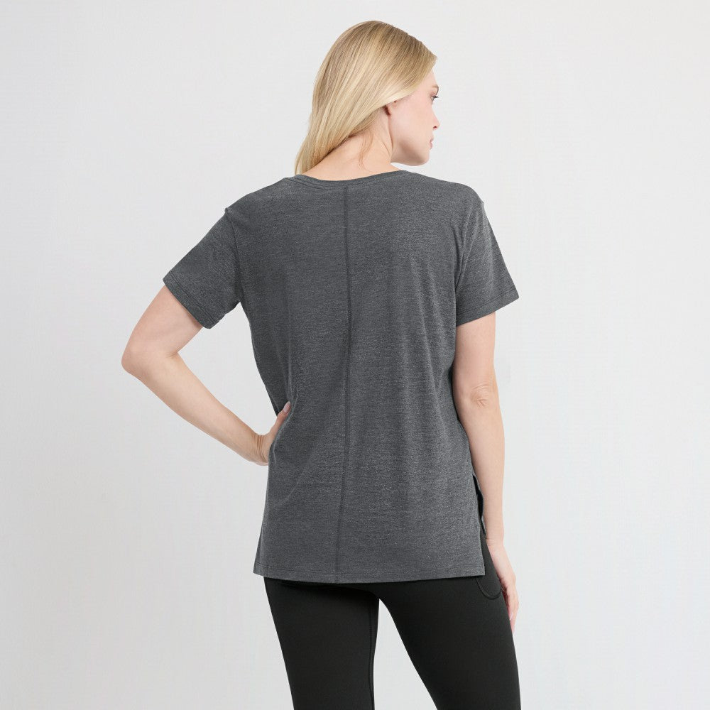 Kansas City Royals Women's Authentic Collection Early Work Tri-Blend T-Shirt Heather Charcoal | Nike