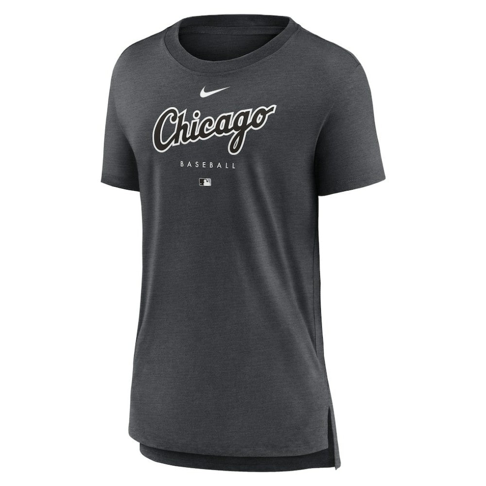 Chicago White Sox Women's Authentic Collection Early Work Tri-Blend T-Shirt Heather Charcoal | Nike
