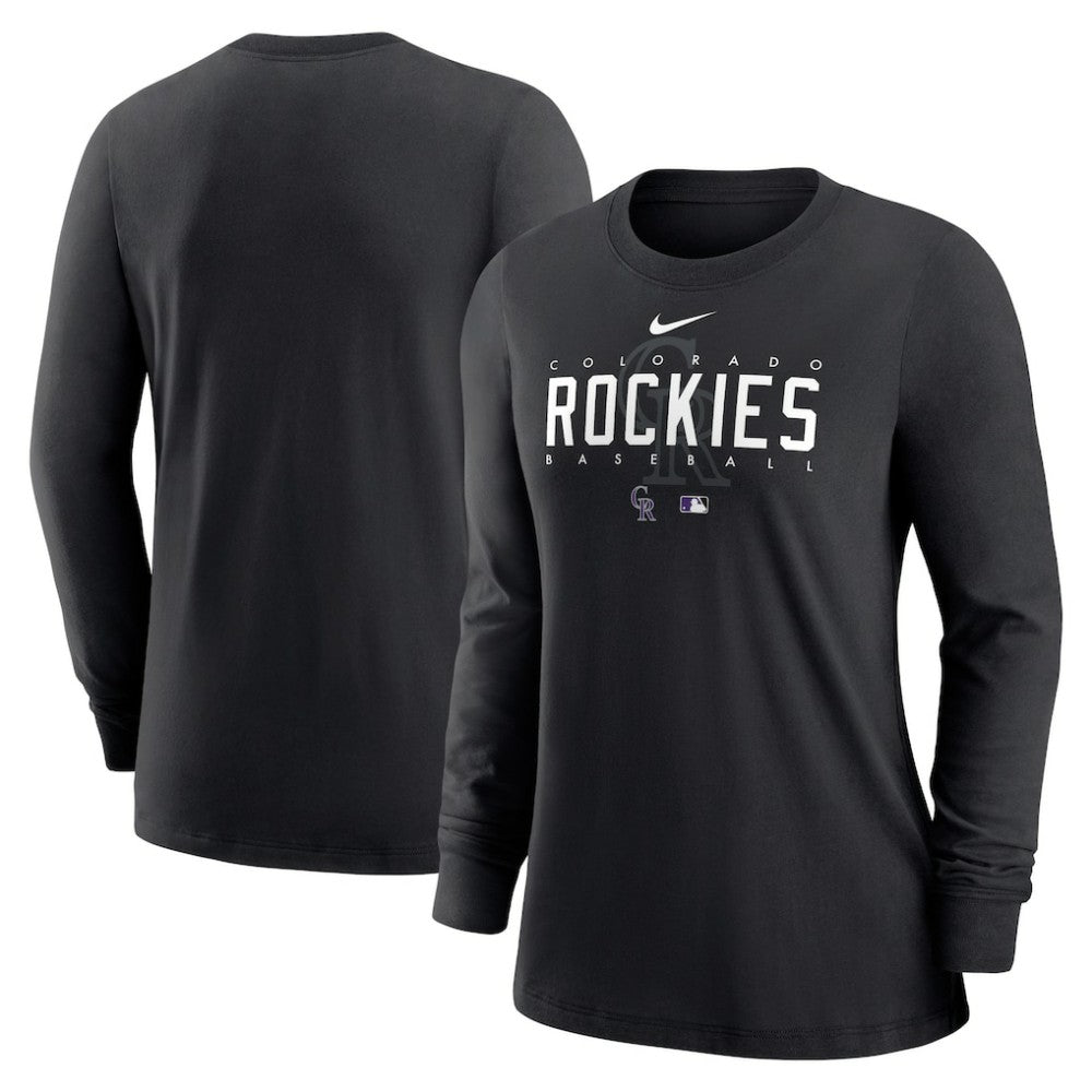 Colorado Rockies Women's Authentic Collection Legend Performance Long Sleeve T-Shirt Black | Nike