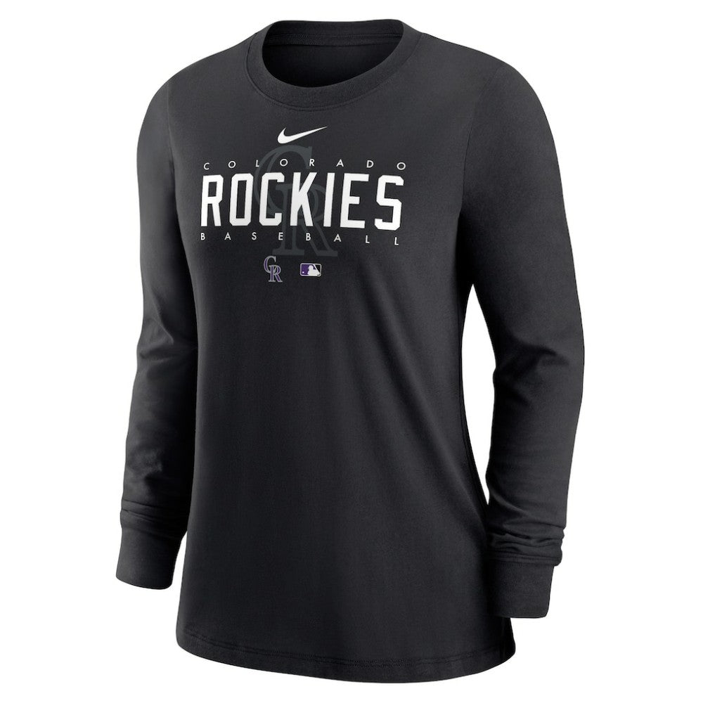 Colorado Rockies Women's Authentic Collection Legend Performance Long Sleeve T-Shirt Black | Nike