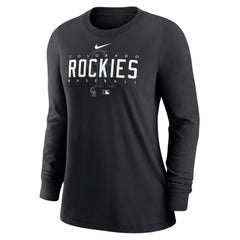 Colorado Rockies Women's Authentic Collection Legend Performance Long Sleeve T-Shirt Black | Nike