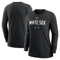 Chicago White Sox Women's Authentic Collection Legend Performance Long Sleeve T-Shirt Black | Nike
