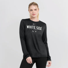 Chicago White Sox Women's Authentic Collection Legend Performance Long Sleeve T-Shirt Black | Nike
