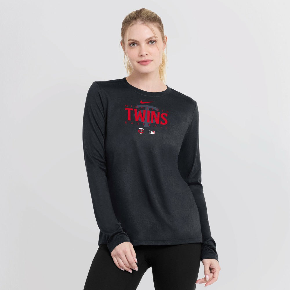 Minnesota Twins Women's Authentic Collection Legend Performance Long Sleeve T-Shirt | Nike