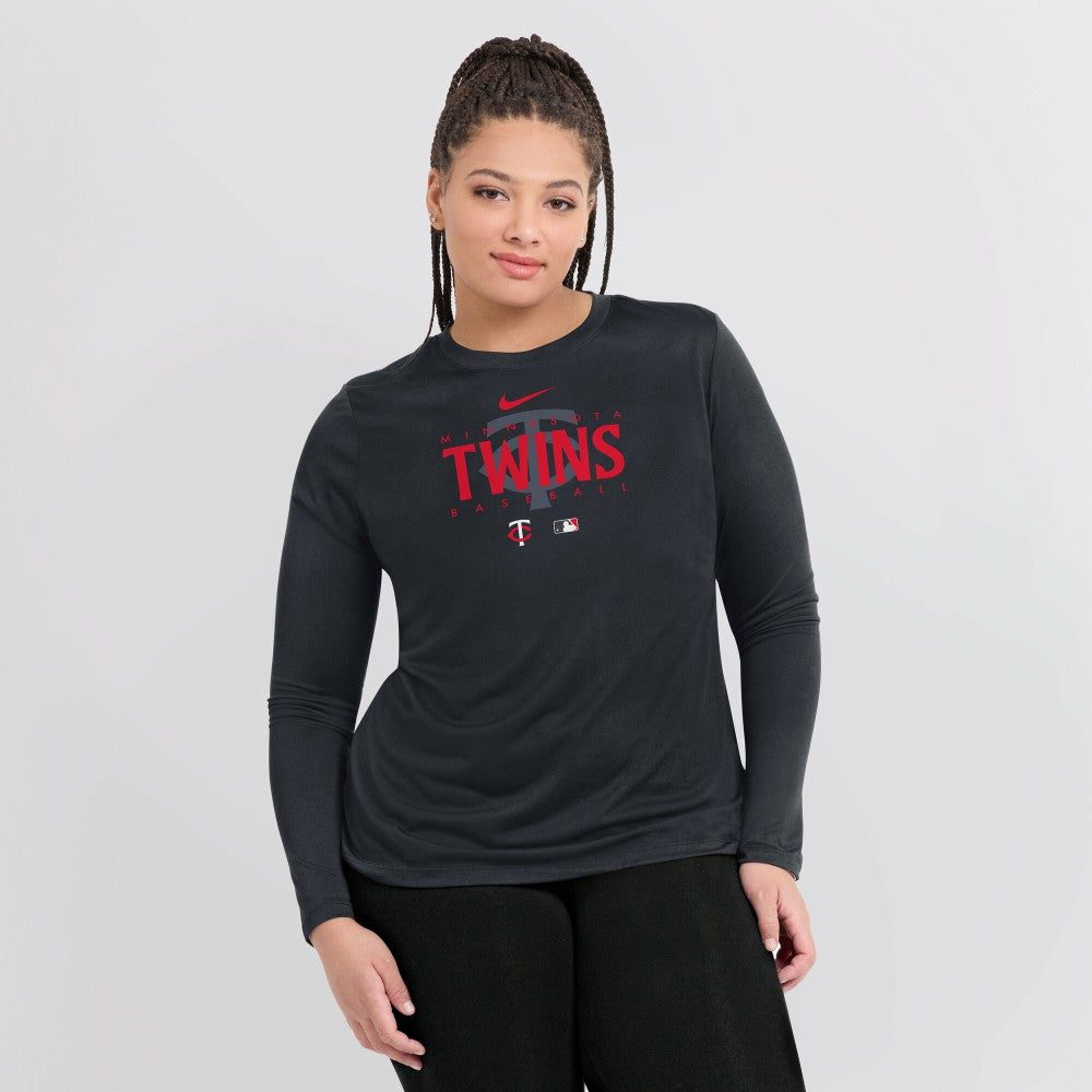 Minnesota Twins Women's Authentic Collection Legend Performance Long Sleeve T-Shirt | Nike