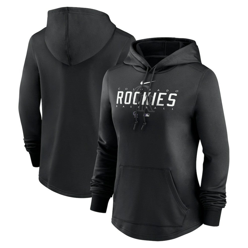 Colorado Rockies Women's Authentic Collection Pregame Performance Pullover Hoodie Black | Nike