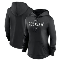 Colorado Rockies Women's Authentic Collection Pregame Performance Pullover Hoodie Black | Nike