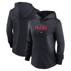 Minnesota Twins Women's Authentic Collection Pregame Performance Pullover Hoodie Black | Nike