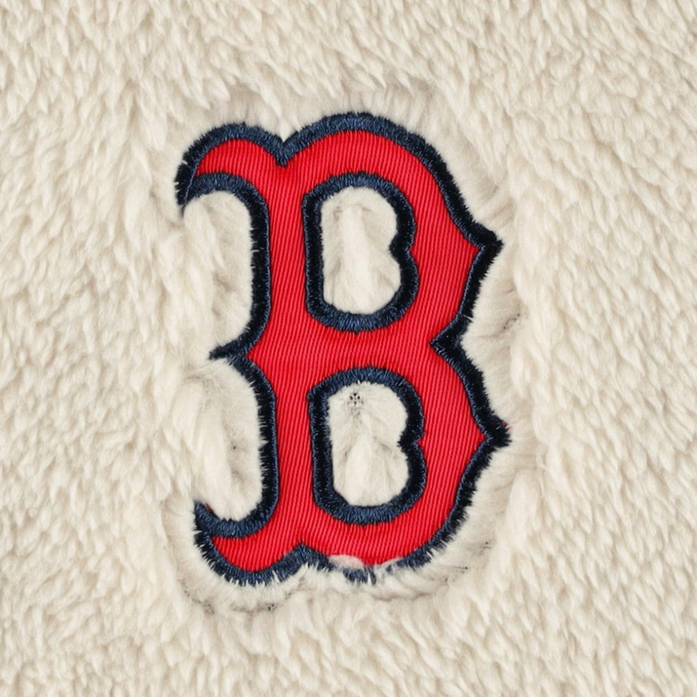 Boston Red Sox G-III 4Her by Carl Banks Women's Shuffle It Raglan Full-Zip Hoodie Oatmeal/Navy