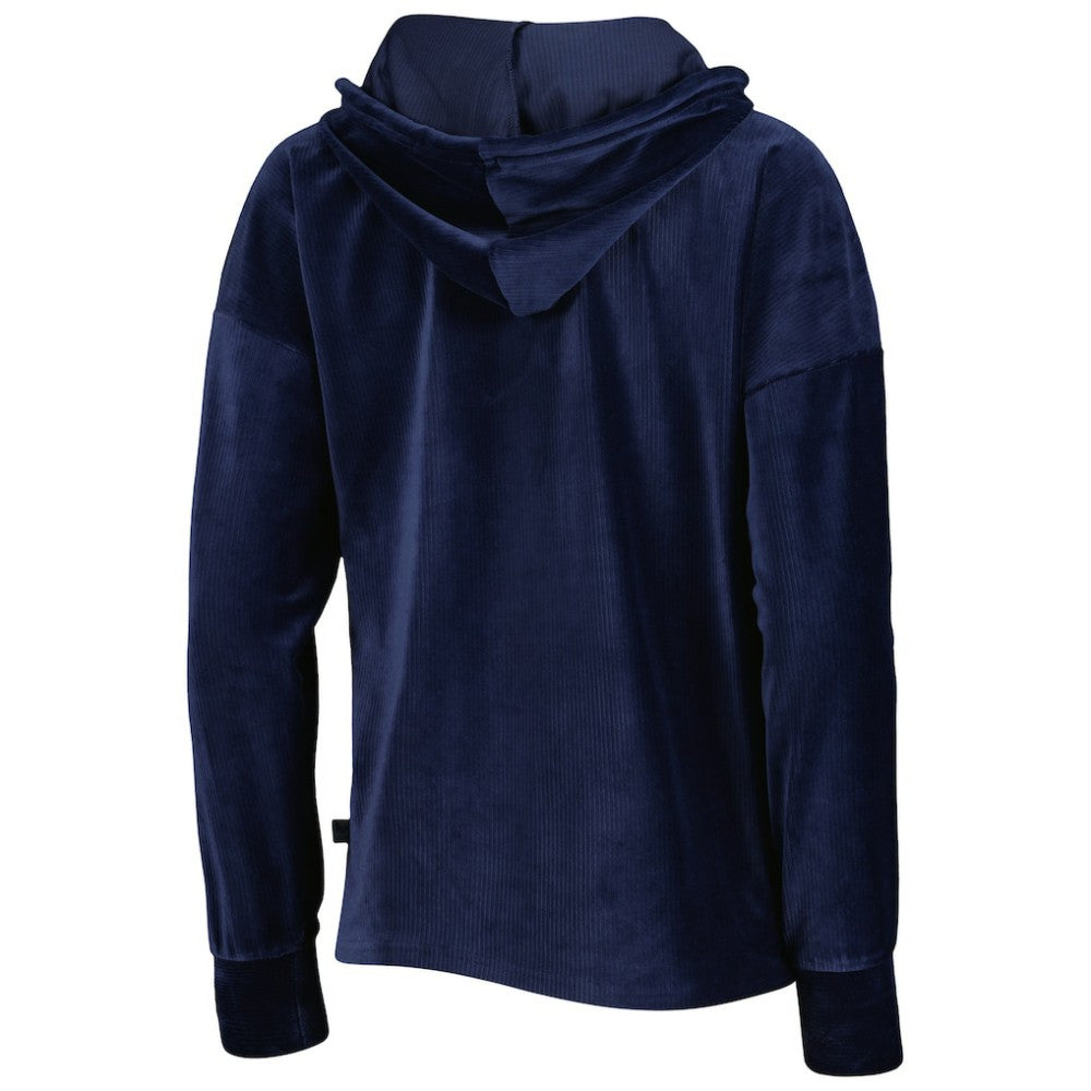 Atlanta Braves Touch Women's End Line Pullover Hoodie Navy