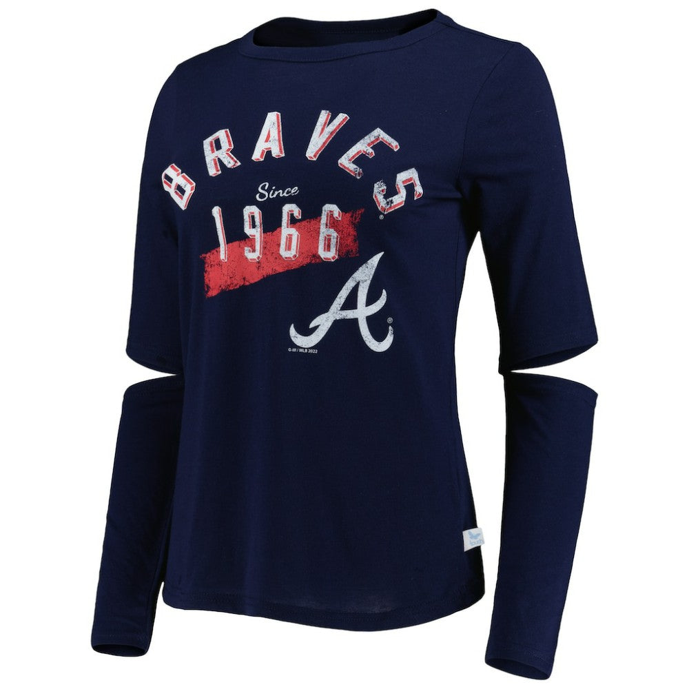 Atlanta Braves Touch Women's Formation Long Sleeve T-Shirt Navy