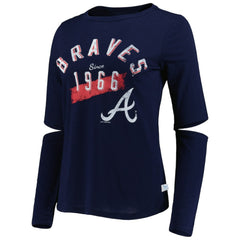 Atlanta Braves Touch Women's Formation Long Sleeve T-Shirt Navy